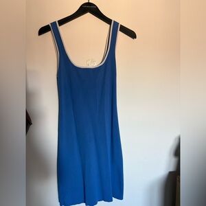 Blue Anthropologie tie back Dress